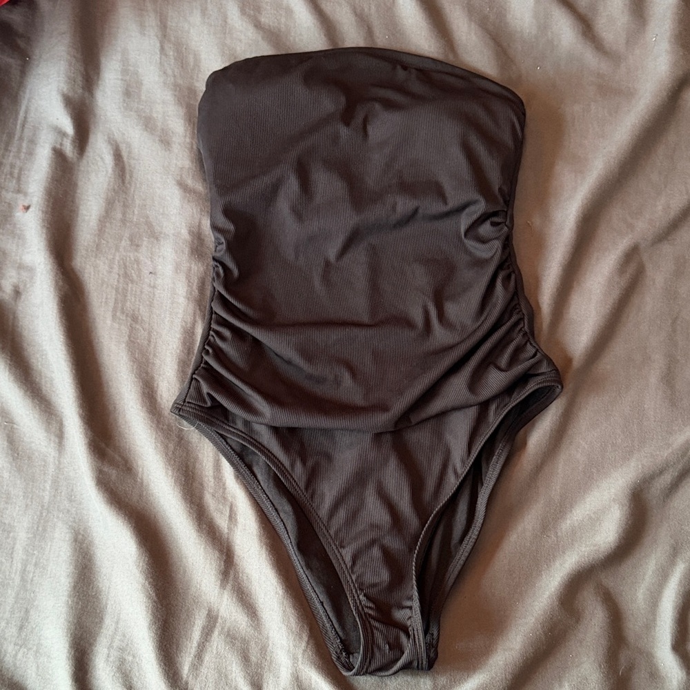 Black Strapless Swimsuit